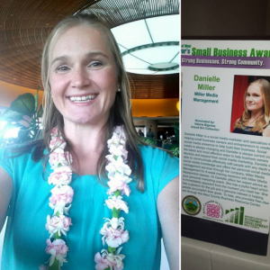 Danielle Miller, founder of Maui's top-rated social media marketing company wins Mayor's Outstanding Achievement Award.